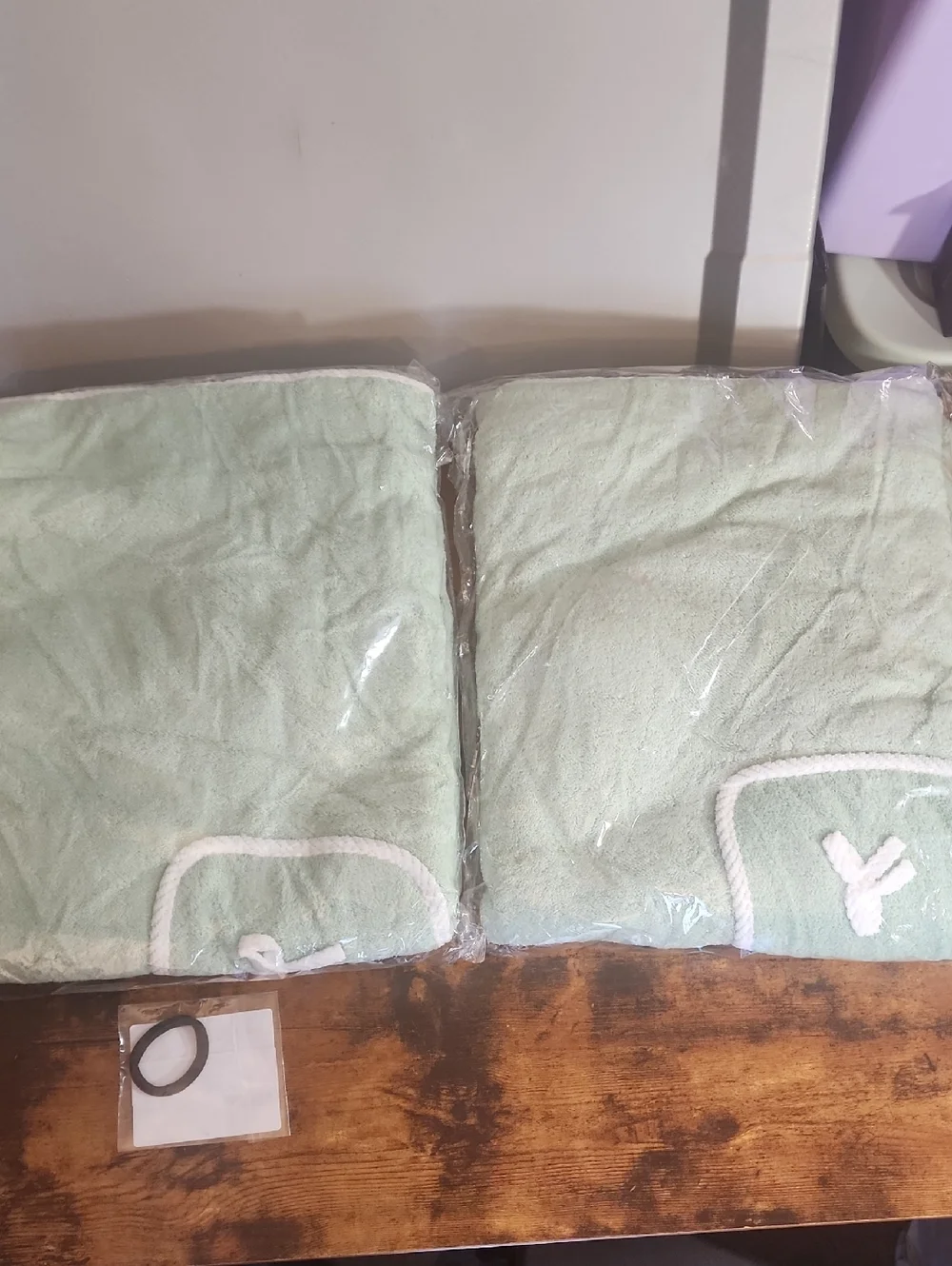 Green Daisy Long Bath Towel-2pcs Wareable Bathrobe Set- Adult Size, With Pocket